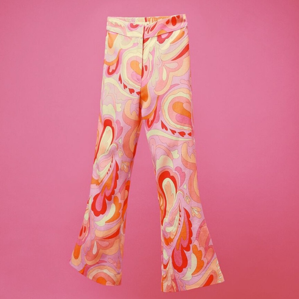 Zara Linen Blend Flared Pants